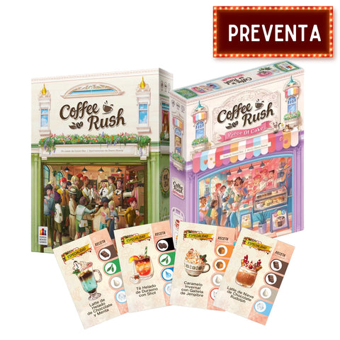 Coffee Rush Base + Expansión: Piece of Cake + 2 pack de Cartas Promo (Español) PREVENTA