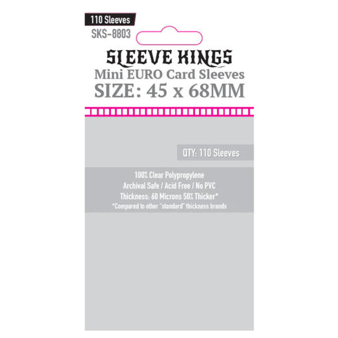 Sleeve Kings Mini EURO Sleeves (45 x 68mm) 110 pzs