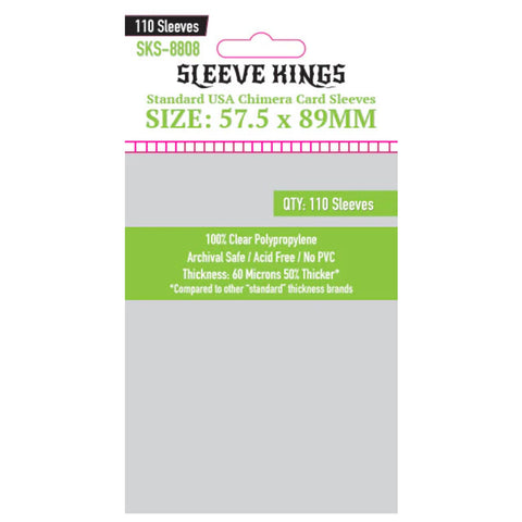 Sleeve Kings Standard USA Chimera Sleeves (57.5 x 89mm) 110 pzs