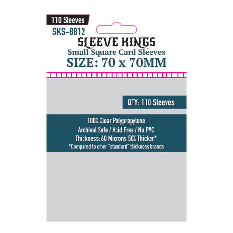 Sleeve Kings Small Square Card Sleeves (70 x 70mm) 110 pzs